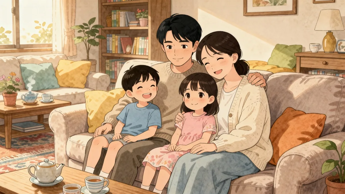 幸せな家族のひととき